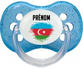 Drapeau effet pinceau Azerbaïdjan avec prénom : Sucette Cerise personnalisée