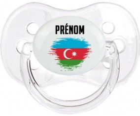 Drapeau effet pinceau Azerbaïdjan avec prénom Sucette Cerise Transparent classique