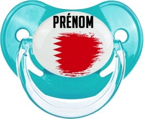 Drapeau effet pinceau Bahreïn avec prénom : Sucette Physiologique personnalisée