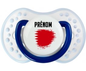 Drapeau effet pinceau Bahreïn avec prénom Sucette LOVI Dynamic Marine-blanc-bleu classique