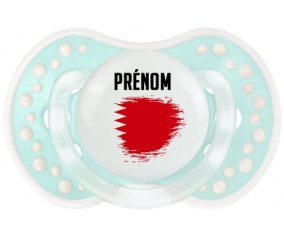 Drapeau effet pinceau Bahreïn avec prénom Sucette LOVI Dynamic Retro-turquoise-lagon classique