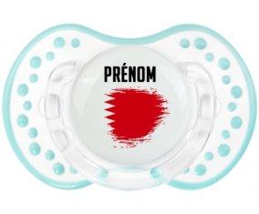 Drapeau effet pinceau Bahreïn avec prénom Sucette LOVI Dynamic Retro-blanc-lagon classique
