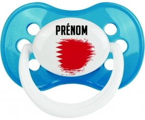 Drapeau effet pinceau Bahreïn avec prénom Sucette Anatomique Cyan classique