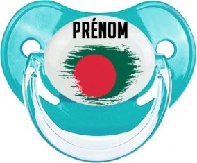 Drapeau effet pinceau Bangladesh avec prénom : Tétine Physiologique personnalisée