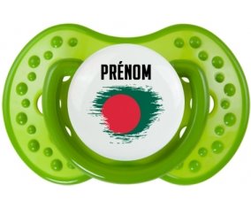 Drapeau effet pinceau Bangladesh avec prénom : Sucette LOVI Dynamic personnalisée
