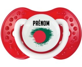 Drapeau effet pinceau Bangladesh avec prénom Sucete LOVI Dynamic Blanc-rouge classique