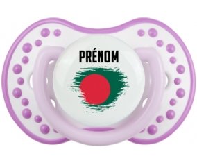 Drapeau effet pinceau Bangladesh avec prénom Sucete LOVI Dynamic Blanc-mauve classique