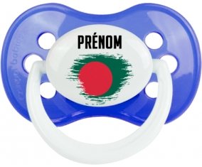 Drapeau effet pinceau Bangladesh avec prénom : Sucette Anatomique personnalisée