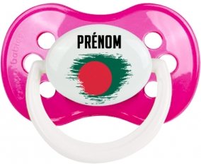 Drapeau effet pinceau Bangladesh avec prénom Sucete Anatomique Rose foncé classique