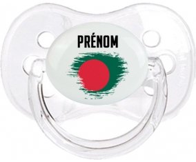 Drapeau effet pinceau Bangladesh avec prénom Sucete Cerise Transparent classique