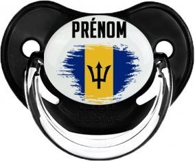 Drapeau effet pinceau Barbade avec prénom Sucete Physiologique Noir classique
