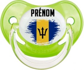 Drapeau effet pinceau Barbade avec prénom Sucete Physiologique Vert classique