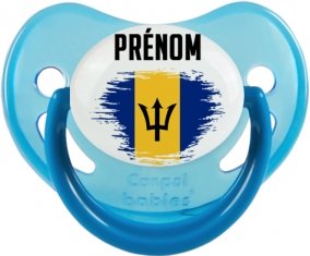 Drapeau effet pinceau Barbade avec prénom Sucete Physiologique Bleue phosphorescente