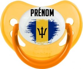 Drapeau effet pinceau Barbade avec prénom Sucete Physiologique Jaune phosphorescente