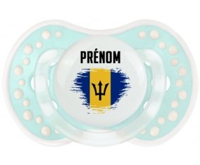 Drapeau effet pinceau Barbade avec prénom Tétine LOVI Dynamic Retro-turquoise-lagon classique