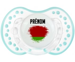 Drapeau effet pinceau Biélorussie avec prénom Sucette LOVI Dynamic Retro-blanc-lagon classique