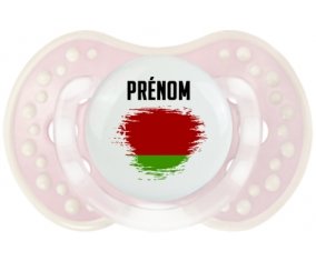 Drapeau effet pinceau Biélorussie avec prénom Sucette LOVI Dynamic Retro-rose-tendre classique