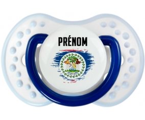Drapeau effet pinceau Belize avec prénom Sucete LOVI Dynamic Marine-blanc-bleu classique