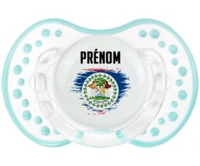 Drapeau effet pinceau Belize avec prénom Sucete LOVI Dynamic Retro-blanc-lagon classique