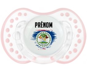 Drapeau effet pinceau Belize avec prénom Sucete LOVI Dynamic Retro-blanc-rose-tendre classique