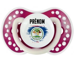 Drapeau effet pinceau Belize avec prénom Sucete LOVI Dynamic Fuchsia phosphorescente