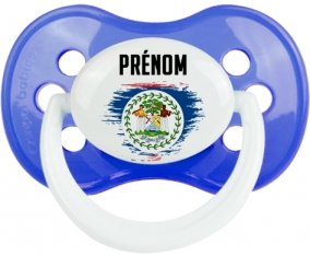 Drapeau effet pinceau Belize avec prénom : Sucette Anatomique personnalisée