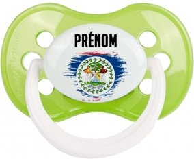 Drapeau effet pinceau Belize avec prénom Sucete Anatomique Vert classique