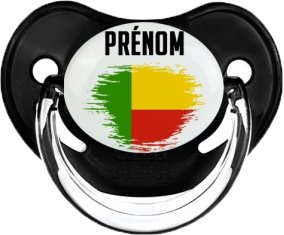 Drapeau effet pinceau Bénin avec prénom Sucete Physiologique Noir classique