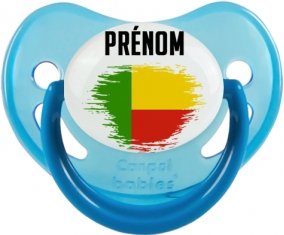 Drapeau effet pinceau Bénin avec prénom Sucete Physiologique Bleue phosphorescente