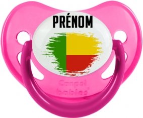 Drapeau effet pinceau Bénin avec prénom Sucete Physiologique Rose phosphorescente