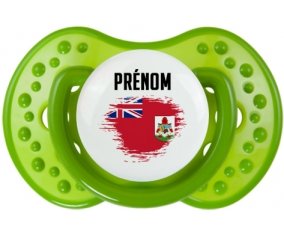 Drapeau effet pinceau Bermudes avec prénom : Sucette LOVI Dynamic personnalisée