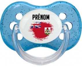 Drapeau effet pinceau Bermudes avec prénom : Sucette Cerise personnalisée