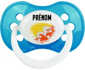 Drapeau effet pinceau Bhoutan avec prénom Sucette Anatomique Cyan classique