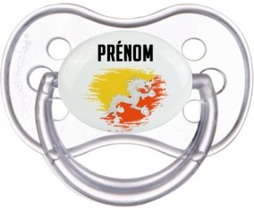 Drapeau effet pinceau Bhoutan avec prénom Sucette Anatomique Transparente classique