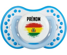 Drapeau effet pinceau Bolivie avec prénom Sucete LOVI Dynamic Blanc-bleu phosphorescente