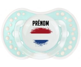 Drapeau effet pinceau Saint-Eustache avec prénom Tétine LOVI Dynamic Retro-turquoise-lagon classique