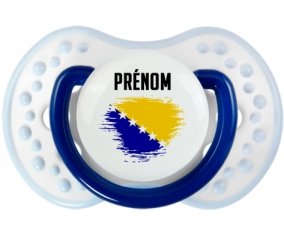 Drapeau effet pinceau Bosnie Herzégovine avec prénom Sucette LOVI Dynamic Marine-blanc-bleu classique