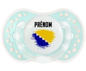 Drapeau effet pinceau Bosnie Herzégovine avec prénom Sucette LOVI Dynamic Retro-turquoise-lagon classique