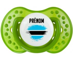 Drapeau effet pinceau Bostwana avec prénom Sucette LOVI Dynamic Vert classique