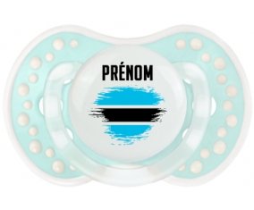 Drapeau effet pinceau Bostwana avec prénom Sucette LOVI Dynamic Retro-turquoise-lagon classique