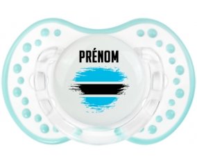 Drapeau effet pinceau Bostwana avec prénom Sucette LOVI Dynamic Retro-blanc-lagon classique