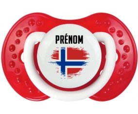 Drapeau effet pinceau Île Bouvet avec prénom Sucete LOVI Dynamic Blanc-rouge classique