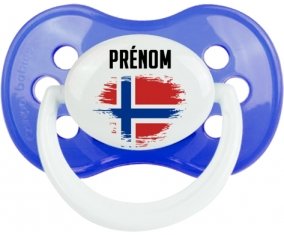 Drapeau effet pinceau Île Bouvet avec prénom Sucete Anatomique Bleu classique