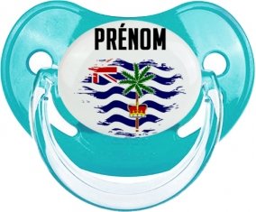 Drapeau effet pinceau Territoire britannique de l'océan Indien avec prénom : Sucette Physiologique personnalisée