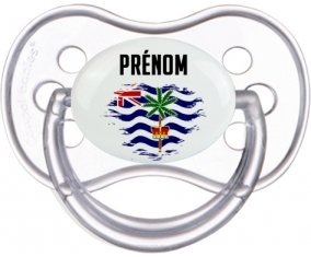 Drapeau effet pinceau Territoire britannique de l'océan Indien avec prénom Tétine Anatomique Transparente classique