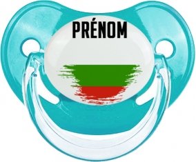 Drapeau effet pinceau Bulgarie avec prénom : Tétine Physiologique personnalisée