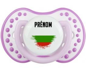 Drapeau effet pinceau Bulgarie avec prénom Sucete LOVI Dynamic Blanc-mauve classique
