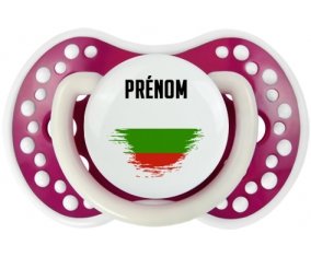 Drapeau effet pinceau Bulgarie avec prénom Sucete LOVI Dynamic Fuchsia phosphorescente