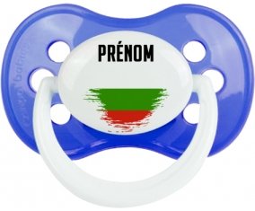 Drapeau effet pinceau Bulgarie avec prénom : Sucette Anatomique personnalisée