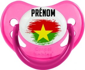 Drapeau effet pinceau Burkina Faso avec prénom Sucete Physiologique Rose phosphorescente